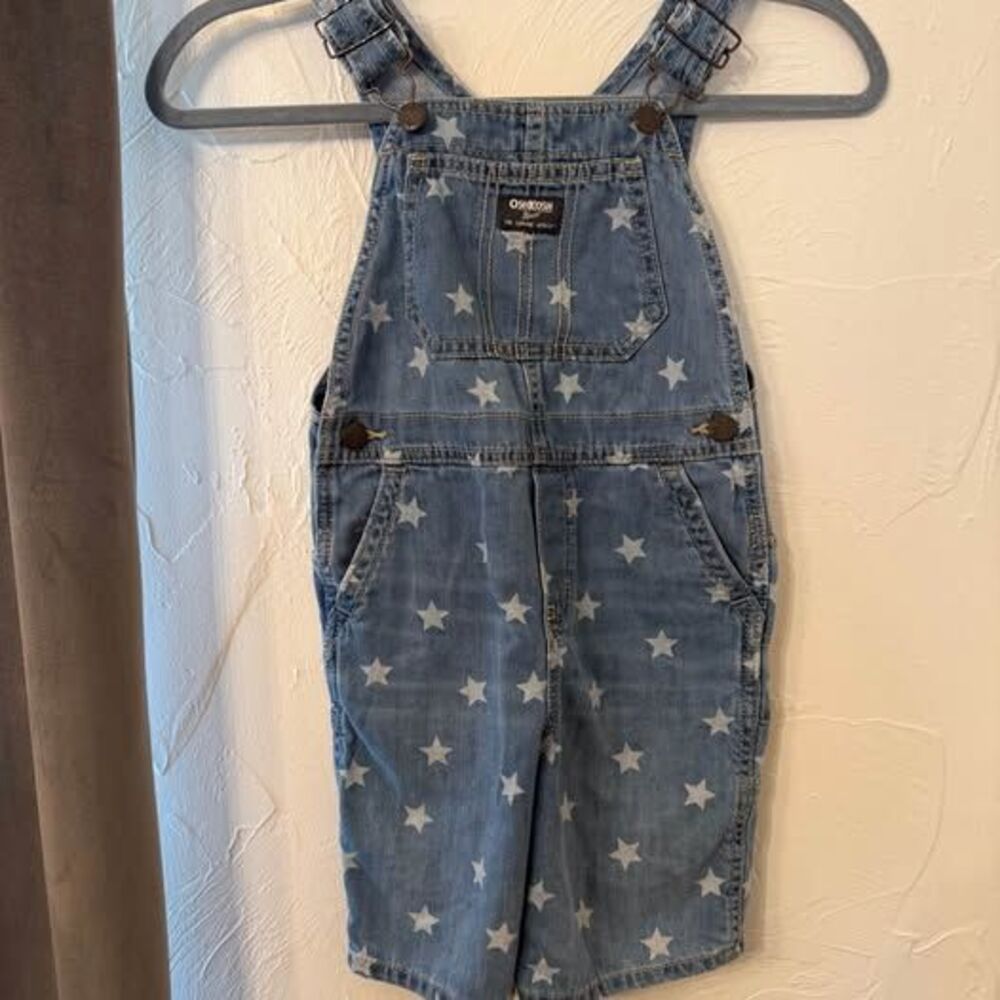 Oshkosh 5t shortie overalls stars 4th of July